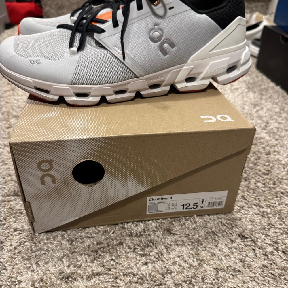 On Running Cloudflyer 4 Athletic Shoes - White and Black